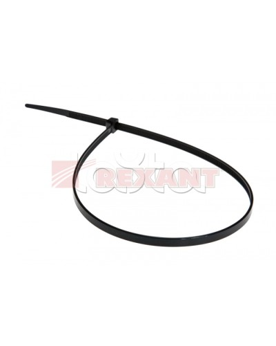 Хомут-стяжка нейлоновый 5х400 мм чёрный (100шт/уп) REXANT 07-0401 в Самаре Стяжки-хомуты Pintop.ru
