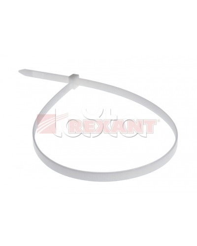 Хомут-стяжка нейлоновый 8х500 мм белый (100шт/уп) REXANT 07-0502 в Самаре Стяжки-хомуты Pintop.ru