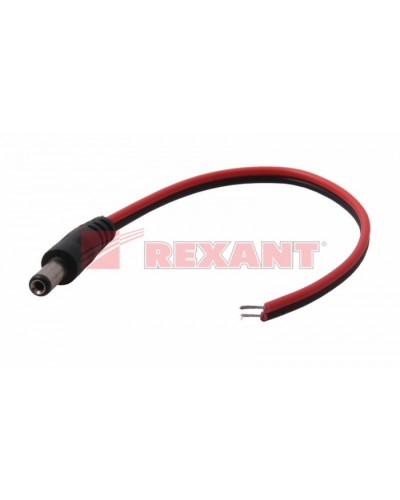 Разем питания штекер 2.1х5.5x10мм с проводом 20см (50шт/уп) REXANT 14-0313 в Самаре Коннекторы Pintop.ru