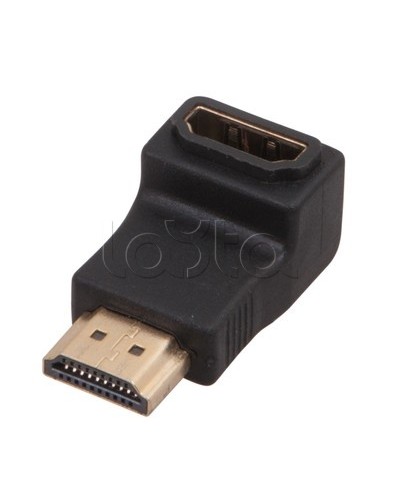 Переходник гнездо HDMI - штекер HDMI угловой GOLD (10шт/уп) REXANT 17-6805 в Самаре Проходные адаптеры Pintop.ru