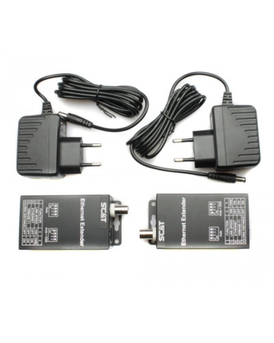 Комплект удлинителей Ethernet по коаксиальному кабелю до 1000м SC&T IP09CK в Самаре Видеоусилители, Модуляторы, Делители Pintop.ru