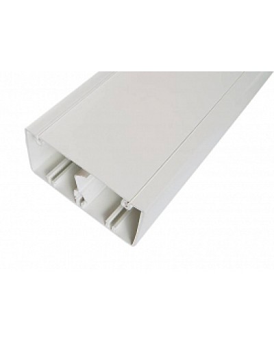 Кабельный канал с крышкой100х50х2000мм (белый) SPL 100001S в Самаре Кабель-канал Pintop.ru