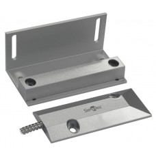 Магнитоконтактный датчик, НЗ, серебряный, накладной для металлических дверей, металлорукав, зазор 60 мм Smartec ST-DM141NC-SL