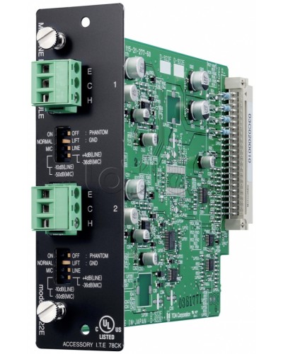 Модуль микрофонных / линейных входов (моно, 20 бит) TOA D-922E в Самаре Системы оповещения и трансляции TOA Pintop.ru
