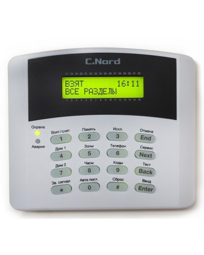 Клавиатура C.Nord K16-LCD в Самаре Приемно-контрольные приборы Pintop.ru