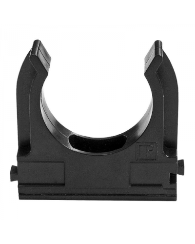 Держатель Экопласт (клипса) для труб D40мм (черный) в Самаре Аксессуары для кабель-канала Pintop.ru