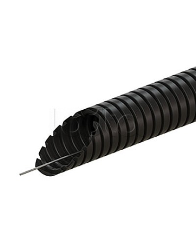 Труба ПВХ гофрир. легкая, с зондом диам 50мм (1шт = 15м), цвет чёрный Экопласт (10150-15BL) в Самаре Труба гофрированная Pintop.ru