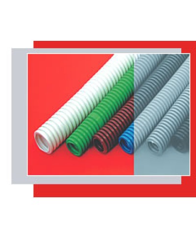 Труба гофрированная HFFR легкая диам 40 мм, с зондом, без галогена, трудногорючая, цвет серый Экопласт 20140HFR в Самаре Труба (ОКЛ) Экопласт Pintop.ru