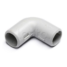 Угол 90° (из двух частей) для труб D20 мм (цвет чёрный) Экопласт 41220-BL