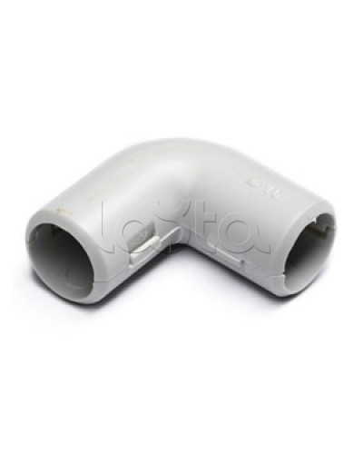 Угол 90° (из двух частей) для труб D32 мм, без галогена Экопласт 41232HF в Самаре Аксессуары для труб (ОКЛ) Экопласт Pintop.ru