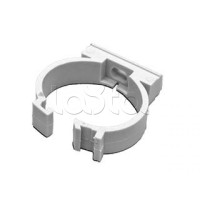 Держатель с защелкой для гофрированной или жесткой гладкой трубы D25 мм, цвет чёрный Экопласт 41625BL