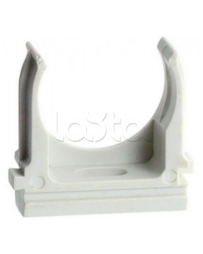 Держатель (клипса) для гофрированной или жесткой гладкой трубы D16 мм, без галогена Экопласт 41716HF в Самаре Держатели, клипсы, скобы Pintop.ru