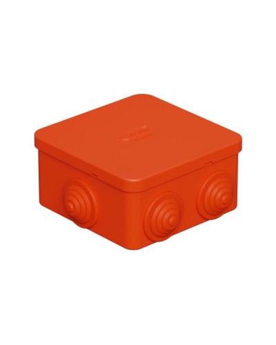 Коробка огн. E110, о/п 85х85х50мм,без галогена, 12 вых., IP55, 6P, оранж. Экопласт (43131HF) в Самаре Распределительные коробки Pintop.ru