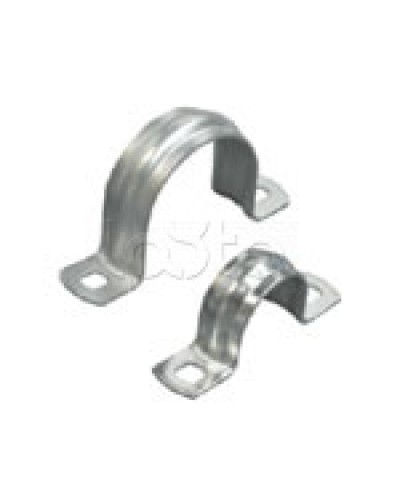 Скоба оцинкованная с двумя отверстиями для трубы D25мм, м.о.8,5-6,0мм (1уп=100шт) Экопласт (43625P) в Самаре Держатели, клипсы, скобы Pintop.ru