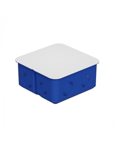 Коробка распределительная c/п. с крышкой, 100х100х50мм, IP30 цвет синий Экопласт (44656) в Самаре Распределительные коробки Pintop.ru