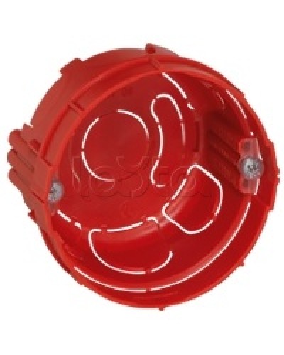 Коробка установочная D65x40мм со стык. ушками межцентр. 71мм, IP20, красный Экопласт 44660 в Самаре Распределительные коробки Pintop.ru