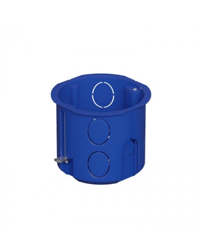 Коробка установочная для г/к D68x62мм с металл. лапками, без галогена, цвет синий IP20 Экопласт (44665HF) в Самаре Распределительные коробки Pintop.ru