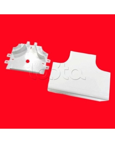 Угол Т-образный 100х40 с задней стенкой и разделителями для кабель-канала серии ARC-LAN, огнестойкость E15-E110 Экопласт 576414-E110 в Самаре Аксессуары для кабель-канала Pintop.ru