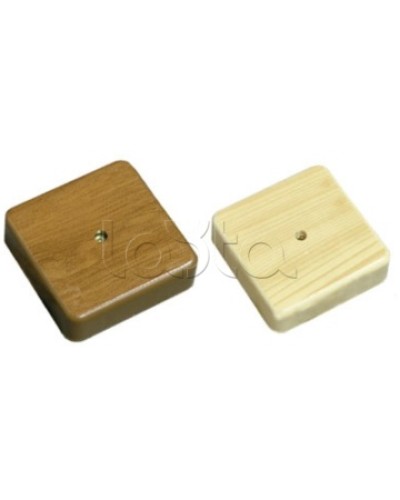 Коробка 1 постовая распред. 75х75х20 c текстурой дерева (орех) Экопласт 72908N в Самаре Распределительные коробки Pintop.ru