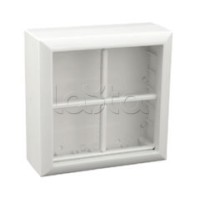 Коробка для открытой проводки на 4 поста 45х45 мм Экопласт 72948