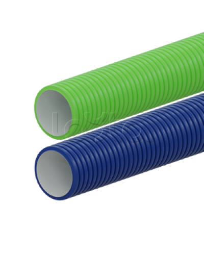 Вентиляционная труба гибкая двустенная для воздуховода (ПНД), антистатическая и антибактериальная D63мм, цвет красный (1шт=50м) Экопласт (803063RD) в Самаре Труба гофрированная Pintop.ru