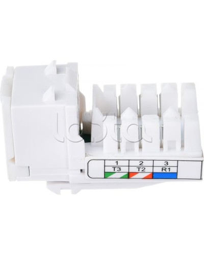 Механизм розетки телефонной (6 контактов) RJ-12 LK45 (Экопласт) (855600) в Самаре Розетки компьютерные и телефонные Pintop.ru