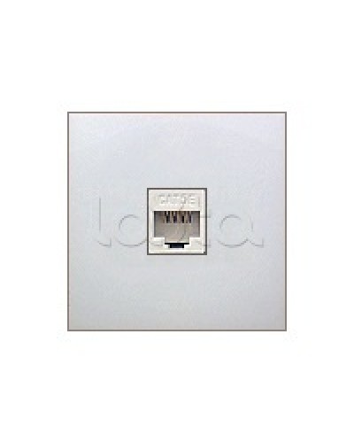 Накладка с суппортом розетки компьютерной и телефонной на 1 вход БЕЗ разъема LK60 Экопласт (866104-0) в Самаре Аксессуары для кабель-канала Pintop.ru