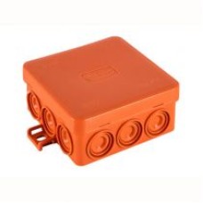 Экопласт JBL085 Коробка огн. E110, о/п 85х85х38мм, без галогена, 12 вых., IP55, цвет оранж.