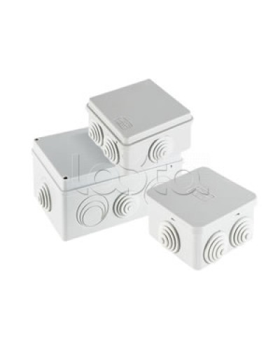 Экопласт JBS080 Коробка распред. о/п, 85х85х40мм 6 вых.,IP44 белый в Самаре Распределительные коробки Pintop.ru