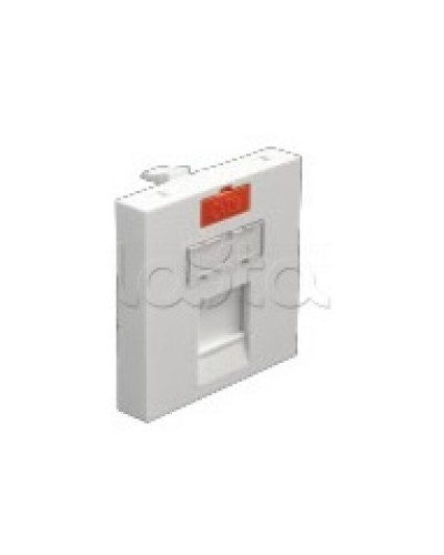 Лицевая панель информационной розетки, 1 вход, белый, 45 х 45 мм 2 модуля Экопласт (87013) в Самаре Аксессуары для кабель-канала Pintop.ru