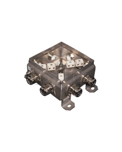 Коробка монтажная огнестойкая Гефест КМ-О (12к*10,0)-IP66 1212нерж, 8 вводов 123х123х60 в Самаре Распределительные коробки Pintop.ru