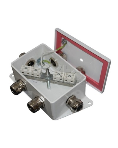 Коробка монтажная огнестойкая Гефест КМ-О (6к*10,0)-IP66-d, пять вводов 120х80х68 в Самаре Распределительные коробки Pintop.ru