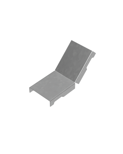 Крышка внутреннего вертикального угла 45 гр. 50 мм ПЛЮС INOX304 КМ-Профиль (KNLplus45-50 INOX304) в Самаре Аксессуары для лотков Pintop.ru