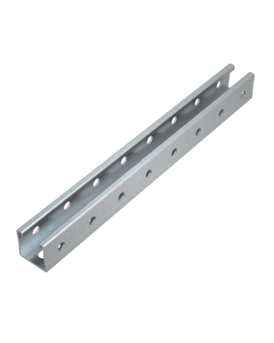 Страт-профиль 41х41 L2900 мм s:2,0 (тройная перфорация) КМ-Профиль (STPS41-41-2900 3P) в Самаре Аксессуары для лотков Pintop.ru