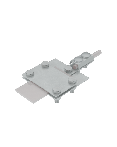 Универсальный контрольный соединитель полоса до 40 мм пруток Ø 5-8 мм INOX304 КМ-Профиль (UKS-B40-D5-8 INOX304) в Самаре Аксессуары для лотков Pintop.ru