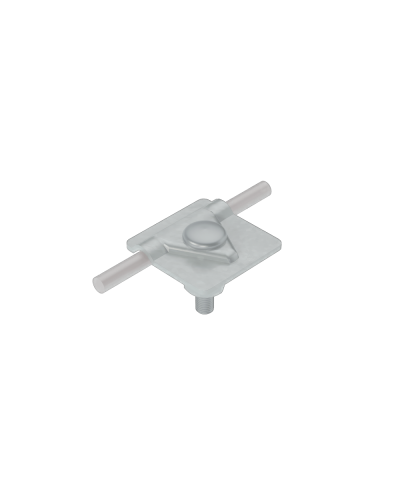 Универсальный соединитель для прутка Ø 5-10 мм с 1 пластиной 40х40 мм КМ-Профиль (USM-D5-10) в Самаре Аксессуары для лотков Pintop.ru