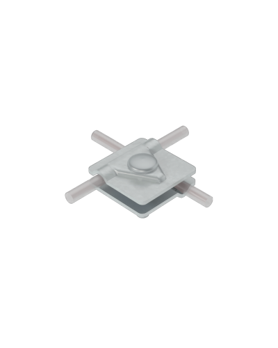 Универсальный соединитель для прутка Ø 5-10 мм с 2 пластинами 40х40 мм HD КМ-Профиль (2USM-D5-10 HD) в Самаре Аксессуары для лотков Pintop.ru