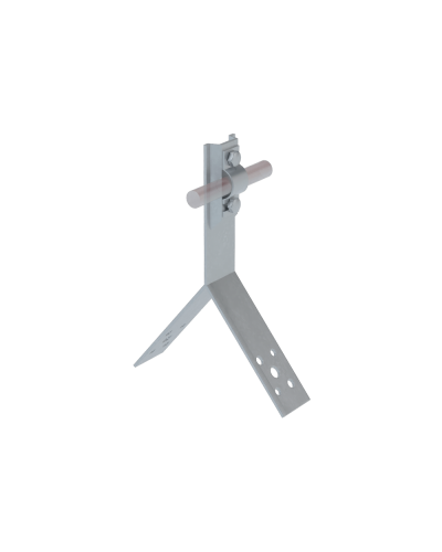 Коньковый держатель болтовой для прутка Ø 5-10 мм H100 мм CU КМ-Профиль (KDB-H100-D5-10 CU) в Самаре Монтажные материалы Pintop.ru