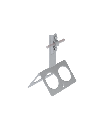 Коньковый держатель болтовой с широким основанием для прутка Ø 5-10 мм H80 мм INOX304 КМ-Профиль (BKDB-H80-D5-10 INOX304) в Самаре Монтажные материалы Pintop.ru