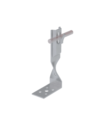 Угловой держатель зажимной скрученный для прутка Ø 5-8 мм H70 мм КМ-Профиль (UDZS-H70-D5-8) в Самаре Монтажные материалы Pintop.ru