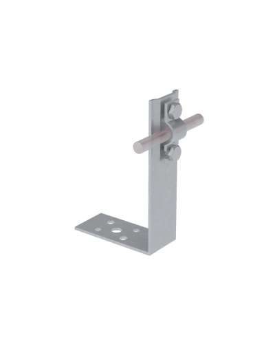 Угловой держатель болтовой для прутка Ø 5-10 мм H60 мм КМ-Профиль (UDB-H60-D5-10) в Самаре Монтажные материалы Pintop.ru