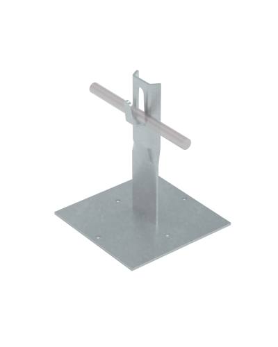 Приклееваемый держатель зажимной для прутка Ø 5-8 мм H150 мм INOX304 КМ-Профиль (PDZ-H150-D5-8 INOX304) в Самаре Монтажные материалы Pintop.ru