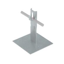 Приклееваемый держатель зажимной для прутка Ø 5-8 мм H150 мм CU КМ-Профиль (PDZ-H150-D5-8 CU)