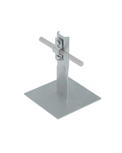 Приклееваемый держатель болтовой для прутка Ø 5-10 мм H90 мм КМ-Профиль (PDB-H90-D5-10) в Самаре Монтажные материалы Pintop.ru