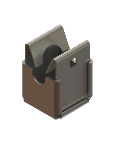 Держатель для прутка Ø 8 мм Быстрый монтаж INOX304 КМ-профиль (DBM-D8 INOX304) в Самаре Аксессуары для лотков Pintop.ru