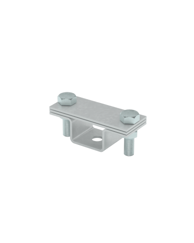 Универсальный держатель на мостовой опоре для полосы до 40 мм с 2 пластинами КМ-профиль (UDMO2-B40) в Самаре Монтажные материалы Pintop.ru