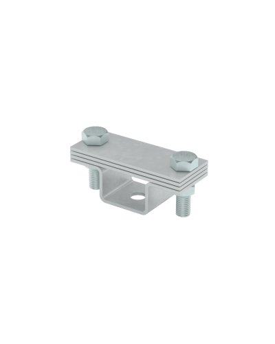 Универсальный держатель на мостовой опоре для полосы до 40 мм с 3 пластинами КМ-профиль (UDMO3-B40) в Самаре Монтажные материалы Pintop.ru