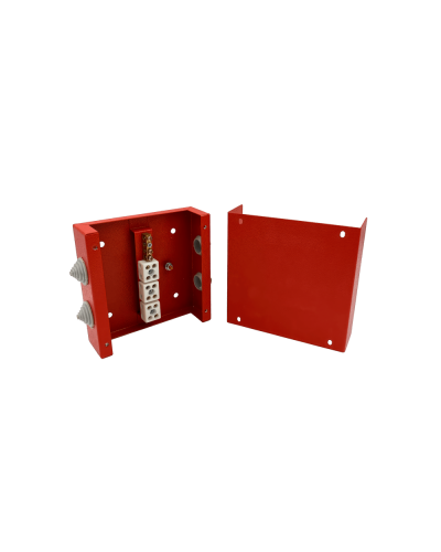 Коробка распределительная огнестойкая КРОПС, IP41, габаритные размеры 130х130х40 мм, для кабелей сечением до 2,5 мм2, 8 клемм КМ-Профиль (FRJB-KM-ST2-2.5-08-КРОПС-IP41) в Самаре Распределительные коробки Pintop.ru