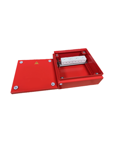 Коробка распределительная огнестойкая КРОПС, IP55, габаритные размеры 200х200х80 мм, для кабелей сечением до 25 мм2, 6 клеммКМ-Профиль (FRJB-KM-ST6-25-06-КРОПС-IP55) в Самаре Распределительные коробки Pintop.ru