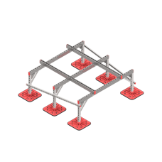 Опорная конструкция для установки оборудования TECHNORAPTOR FOOT 1500х1500 тип 3 КМ-профиль (KM-TR-F-SSEI-1500-1500-3)